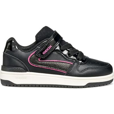 Geox JUNIOR J WASHIBA Girl Sneakers Black/Fuchsia 32_EU Geox JUNIOR J WASHIBA Girl Sneakers Black/Fuchsia 32_EU