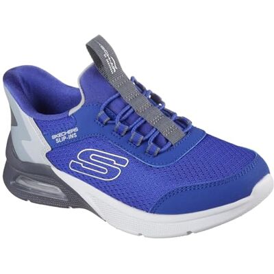 Skechers Microspec Max Brisk-Stripe Sneaker für Jungen, blau, 3.5 UK Child Skechers Microspec Max Brisk-Stripe Sneaker für Jungen, blau, 3.5 UK Child