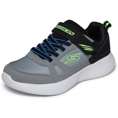 Skechers Jungen Go Run 400 V2 Technix Turnschuhe, Grey & Black Synthetic / Textile / Lime & Blu, 33 EU Skechers Jungen Go Run 400 V2 Technix Turnschuhe, Grey & Black Synthetic / Textile / Lime & Blu, 33 EU