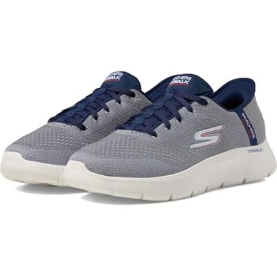 Skechers Go Walk Flex-New World Sneaker für Herren, Grau/Marineblau, 42.5 EU Skechers Go Walk Flex-New World Sneaker für Herren, Grau/Marineblau, 42.5 EU