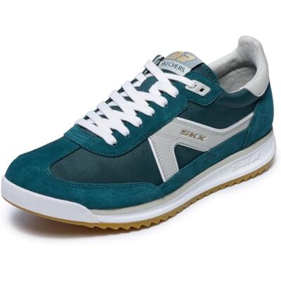 Skechers SKX 92 SPECTIVE Herren-Sneaker, grünes Leder/weißes Textil/Pu, Größe 43 Skechers SKX 92 SPECTIVE Herren-Sneaker, grünes Leder/weißes Textil/Pu, Größe 43