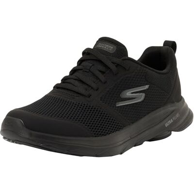 Skechers Herren Go Walk 8 Idris Sneaker, Black Textile/Trim, 45 EU Skechers Herren Go Walk 8 Idris Sneaker, Black Textile/Trim, 45 EU