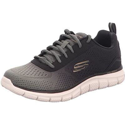 Skechers Herren Track Ripkent Sneaker, Olive Textile Black Trim, 47.5 EU Skechers Herren Track Ripkent Sneaker, Olive Textile Black Trim, 47.5 EU