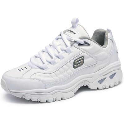 Skechers Energy Afterburn Sneaker für Herren, weiß/Marineblau, 9 Wide Skechers Energy Afterburn Sneaker für Herren, weiß/Marineblau, 9 Wide