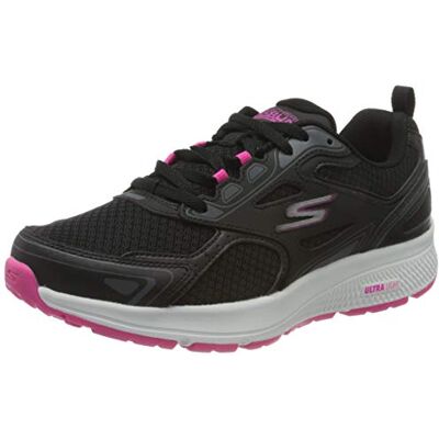 Skechers Damen Go Run Consistent Sneaker, Schwarz/Rosa, 38.5 EU Skechers Damen Go Run Consistent Sneaker, Schwarz/Rosa, 38.5 EU