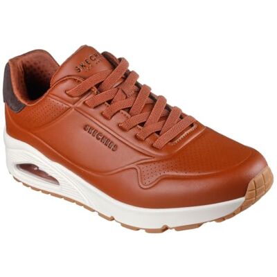 Skechers Herren Uno Tailored Air Turnschuhe, Cognac Duraleather, 41 EU Skechers Herren Uno Tailored Air Turnschuhe, Cognac Duraleather, 41 EU