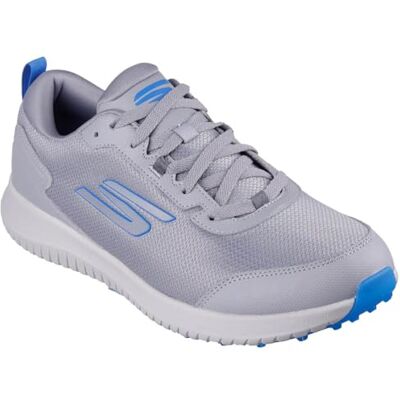 Skechers Leichter Herren-Golfschuh Max Fairway 4 ohne Spikes, Grau/Blau, 10.5 Wide Skechers Leichter Herren-Golfschuh Max Fairway 4 ohne Spikes, Grau/Blau, 10.5 Wide
