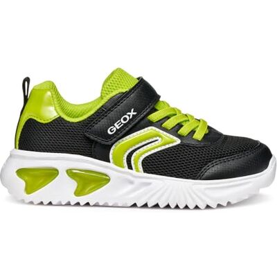 Geox Junior J Assister Boy Sneakers Black, Lime 28 EU Geox Junior J Assister Boy Sneakers Black, Lime 28 EU