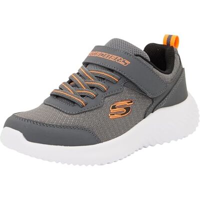 Skechers Bounder Techrox Sneaker für Jungen, Graues Synthetik-Textil, Schwarz Orang, 11.5 UK Child Skechers Bounder Techrox Sneaker für Jungen, Graues Synthetik-Textil, Schwarz Orang, 11.5 UK Child