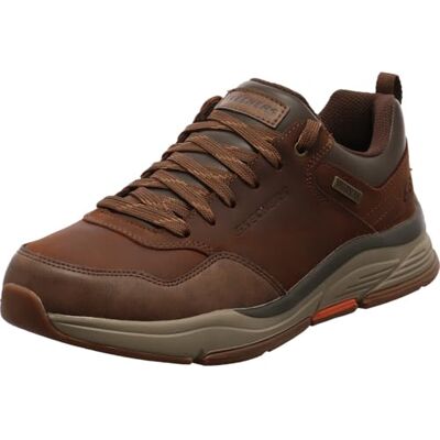 Skechers Herren Benago Hombre Trainers, Dark Brown Waterproof Leather, 39.5 EU Skechers Herren Benago Hombre Trainers, Dark Brown Waterproof Leather, 39.5 EU