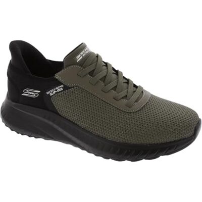 Skechers Herren Hands Free Slip-ins Squad Chaos-Balanced Edge Sneaker, Oliv/Blatt für Mich (Leaf It to Me), 42.5 EU Skechers Herren Hands Free Slip-ins Squad Chaos-Balanced Edge Sneaker, Oliv/Blatt für Mich (Leaf It to Me), 42.5 EU