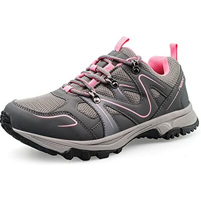 riemot Wanderschuhe Damen Trekkingschuhe Atmungsaktiv rutschfeste Trekking Schuhe Leicht Outdoorschuhe für Wanderungen, Trekking und Den Alltag, Rosa Grau, gr.40 riemot Wanderschuhe Damen Trekkingschuhe Atmungsaktiv rutschfeste Trekking Schuhe Leicht Outdoorschuhe für Wanderungen, Trekking und Den Alltag, Rosa Grau, gr.40