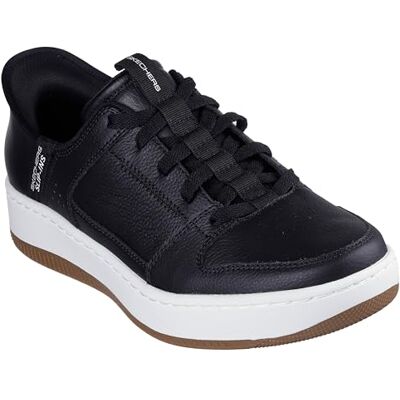 Skechers Herren Sport Court 92 Distown-Sneaker, Schwarzes Leder mit natürlichem Besatz, 40 EU Skechers Herren Sport Court 92 Distown-Sneaker, Schwarzes Leder mit natürlichem Besatz, 40 EU