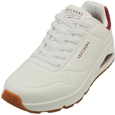 Skechers Herren UNO x Harry Kane Sneaker, Weiß, 47 EU, weiß, 48.5 EU Skechers Herren UNO x Harry Kane Sneaker, Weiß, 47 EU, weiß, 48.5 EU