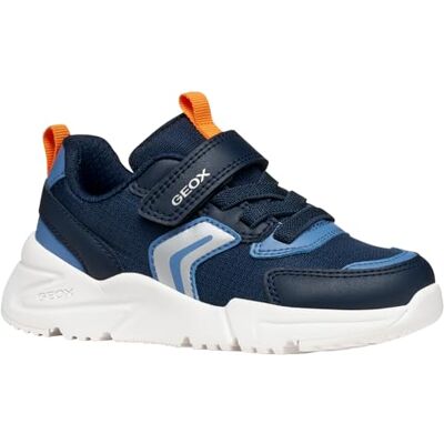 Geox JUNIOR J Loftus Boy Sneakers Navy/ORANGE 32_EU Geox JUNIOR J Loftus Boy Sneakers Navy/ORANGE 32_EU