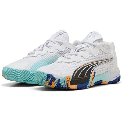 Puma Unisex Nova Elite Tennisschuh, Weiß//Schwarz Lebendiges Blau Heat Fire, 42 EU Puma Unisex Nova Elite Tennisschuh, Weiß//Schwarz Lebendiges Blau Heat Fire, 42 EU