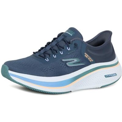 Skechers Damen Go Run Elevate 2.0 Banyan Sneaker, Navy Textile Teal Trim, 35 EU Skechers Damen Go Run Elevate 2.0 Banyan Sneaker, Navy Textile Teal Trim, 35 EU