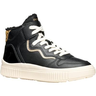 Geox JUNIOR J LAQUINNY Girl Sneakers Black/Platinum 35_EU Geox JUNIOR J LAQUINNY Girl Sneakers Black/Platinum 35_EU