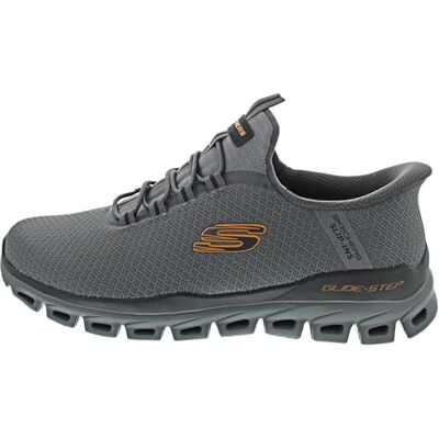 Skechers Glide-Step Noxus Herren-Sneaker zum Reinschlüpfen, Charcoal/Orange, 42.5 EU Weit Skechers Glide-Step Noxus Herren-Sneaker zum Reinschlüpfen, Charcoal/Orange, 42.5 EU Weit