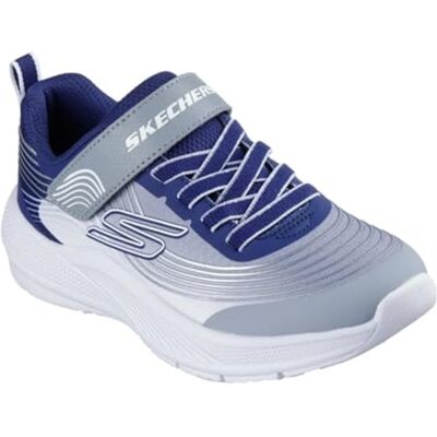 Skechers Microspec Advance Sneaker für Jungen, Marineblau, Grau, Weiß, Textil, Marineblau. Synthetik, 7 UK Child Skechers Microspec Advance Sneaker für Jungen, Marineblau, Grau, Weiß, Textil, Marineblau. Synthetik, 7 UK Child