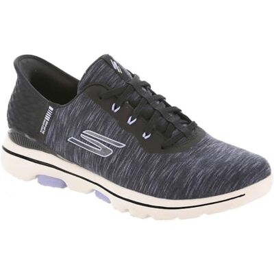 Skechers Damen Go Walk 5 Relaxed Fit Slip-in Golfschuh Sneaker, Schwarz/Lavender, 39 EU Skechers Damen Go Walk 5 Relaxed Fit Slip-in Golfschuh Sneaker, Schwarz/Lavender, 39 EU
