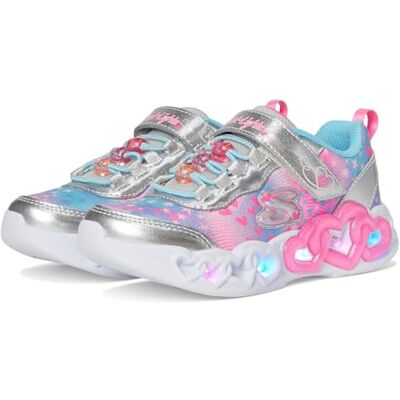 Skechers Mädchen Infinite Heart Lights Heart Jewels Turnschuhe, Silver Sparkle Mesh/Multi Trim, 34 EU Skechers Mädchen Infinite Heart Lights Heart Jewels Turnschuhe, Silver Sparkle Mesh/Multi Trim, 34 EU