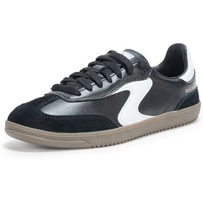 Skechers Damen Hotshot Kickoff Turnschuhe, Black Duraleather/White Leather/Trim, 39 EU Skechers Damen Hotshot Kickoff Turnschuhe, Black Duraleather/White Leather/Trim, 39 EU