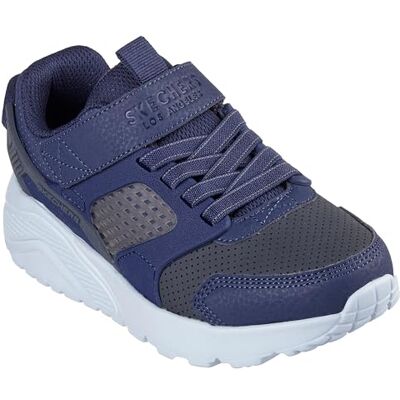 Skechers UNO Lite Gridstill Sneaker für Jungen, Navy, 4 UK Skechers UNO Lite Gridstill Sneaker für Jungen, Navy, 4 UK