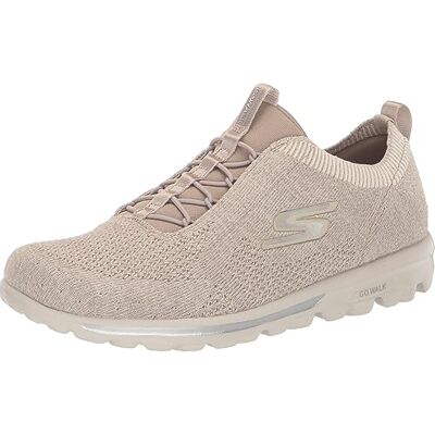 Skechers Damen Go Walk Travel-Radiant Moon Sneaker, Taupe, 41 EU Skechers Damen Go Walk Travel-Radiant Moon Sneaker, Taupe, 41 EU