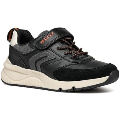 Geox Jungen J Rooner Boy D Sneaker, Schwarz, 35 EU Geox Jungen J Rooner Boy D Sneaker, Schwarz, 35 EU