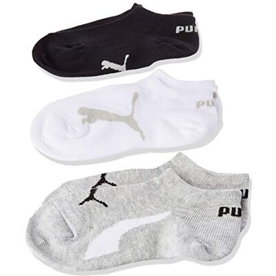 Puma Unisex Kinder Socken Bwt Sneaker, White / Grey / Black, 30 Puma Unisex Kinder Socken Bwt Sneaker, White / Grey / Black, 30