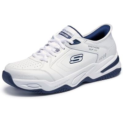 Skechers Durham Herren-Sneaker zum Reinschlüpfen, Weiss/opulenter Garten, 43 EU X-Weit Skechers Durham Herren-Sneaker zum Reinschlüpfen, Weiss/opulenter Garten, 43 EU X-Weit