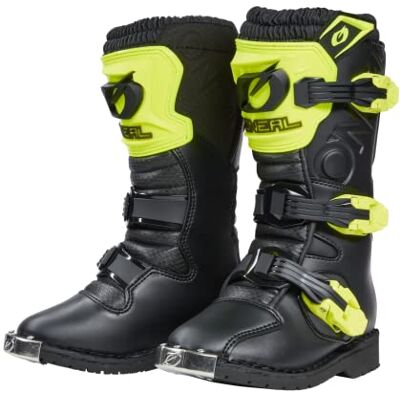 O'NEAL Motocross-Stiefel Kinder Enduro Motorrad Komfortables Air-Mesh, Vier Verschlussschnallen, hochwertiges Synthetik-Material Boots Rider Pro Youth Schwarz Neon-Gelb Größe 1/33 O'NEAL Motocross-Stiefel Kinder Enduro Motorrad Komfortables Air-Mesh, Vier Verschlussschnallen, hochwertiges Synthetik-Material Boots Rider Pro Youth Schwarz Neon-Gelb Größe 1/33