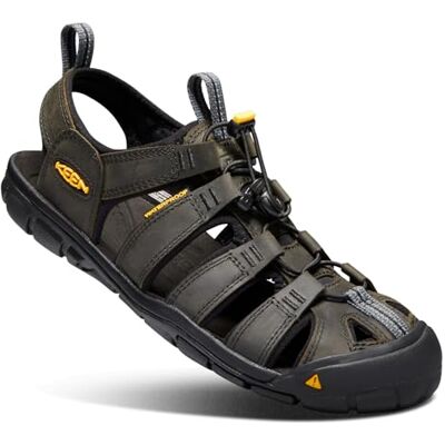 KEEN Herren CLEARWATER CNX LEATHER Sandale MAGNET/SCHWARZ 45 KEEN Herren CLEARWATER CNX LEATHER Sandale MAGNET/SCHWARZ 45
