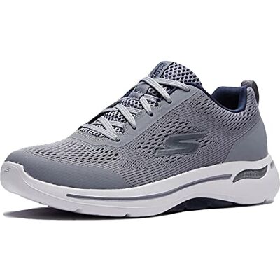 Skechers Go Walk Arch Fit Idyllic Sneaker für Herren, Grau/Marineblau, 42.5 EU Skechers Go Walk Arch Fit Idyllic Sneaker für Herren, Grau/Marineblau, 42.5 EU
