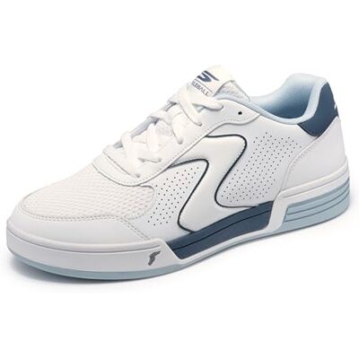 Skechers Herren Viper Court Classic Sneaker, White Leather Synthetic Textile Blue Trim, 42 EU Skechers Herren Viper Court Classic Sneaker, White Leather Synthetic Textile Blue Trim, 42 EU