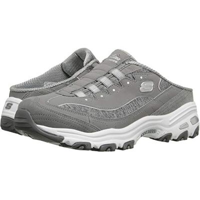 Skechers Sport Women's D'Lites Slip-On Mule Sneaker, Grau Weiß, 36 EU Skechers Sport Women's D'Lites Slip-On Mule Sneaker, Grau Weiß, 36 EU