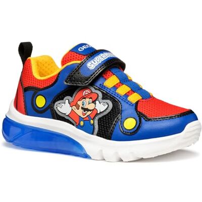 Geox Jungen Super Mario J55lbf Sneaker, Royal Red, 35 EU Geox Jungen Super Mario J55lbf Sneaker, Royal Red, 35 EU