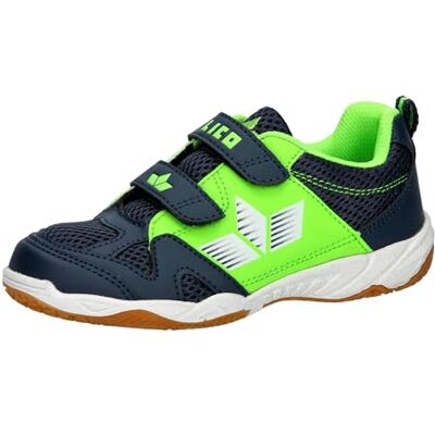 Lico Sport V Hallenturnschuhe, Marine/Lemon, 38 EU Lico Sport V Hallenturnschuhe, Marine/Lemon, 38 EU