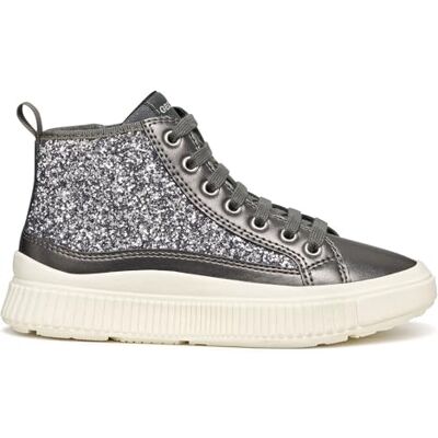 Geox JUNIOR J LAQUINNY Girl Sneakers DK Silver 31_EU Geox JUNIOR J LAQUINNY Girl Sneakers DK Silver 31_EU