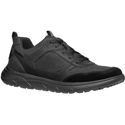 Geox Herren U Portello A Sneaker, Black, 45 EU Geox Herren U Portello A Sneaker, Black, 45 EU