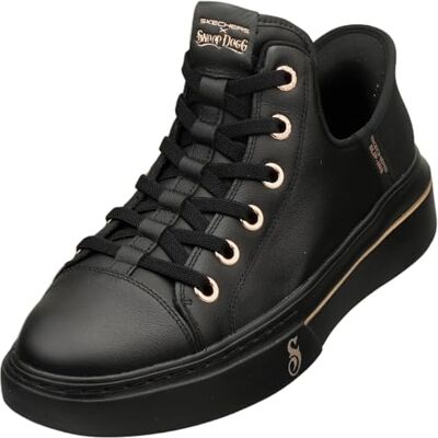 Skechers Damen Snoop One Og Leather Sneaker, Schwarz, 38 EU Skechers Damen Snoop One Og Leather Sneaker, Schwarz, 38 EU