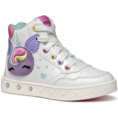 Geox Junior J Skylin Girl Sneakers White, Multicolor 28 EU Geox Junior J Skylin Girl Sneakers White, Multicolor 28 EU
