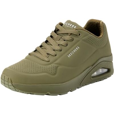 Skechers Herren Uno Stand On Air Turnschuhe, Olive Durabuck / Mesh, 42.5 EU Skechers Herren Uno Stand On Air Turnschuhe, Olive Durabuck / Mesh, 42.5 EU