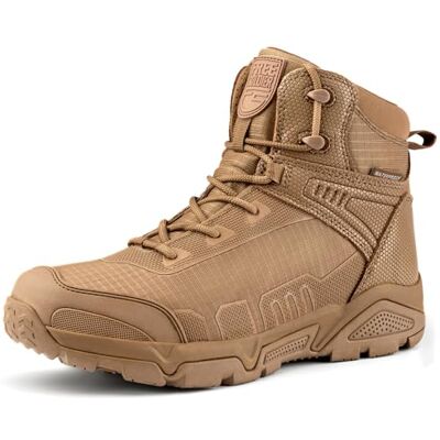 FREE SOLDIER Herren-Mid High-Schnürer Wasserdicht Boots, bequeme leichte Wanderstiefel, atmungsaktiv(Wolfsbraun-wasserdicht,46EU) FREE SOLDIER Herren-Mid High-Schnürer Wasserdicht Boots, bequeme leichte Wanderstiefel, atmungsaktiv(Wolfsbraun-wasserdicht,46EU)
