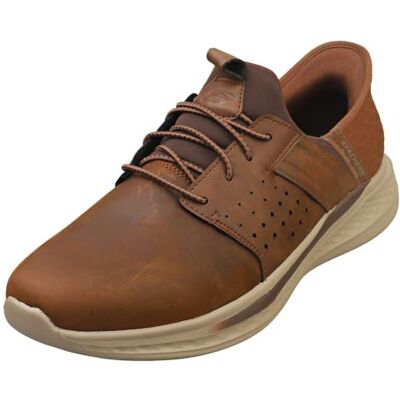 Skechers Herren Slade Zachary Slip-InTurnschuhe, Dark Brown Mesh / Leather, 42 EU Skechers Herren Slade Zachary Slip-InTurnschuhe, Dark Brown Mesh / Leather, 42 EU
