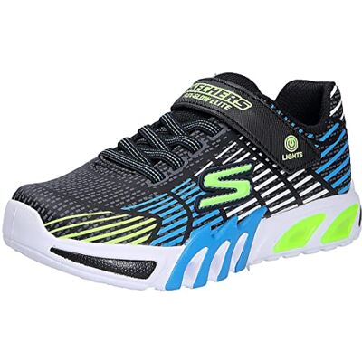 Skechers Jungen Flex-glow Elite Sneaker, Black Synthetic Trim Blue Lime Trim Whi, 26 EU Skechers Jungen Flex-glow Elite Sneaker, Black Synthetic Trim Blue Lime Trim Whi, 26 EU