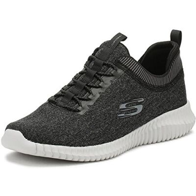 Skechers Herren Elite Flex Hartnell Slip On Sneaker, Black Gray Mesh Trim, 42.5 EU Skechers Herren Elite Flex Hartnell Slip On Sneaker, Black Gray Mesh Trim, 42.5 EU