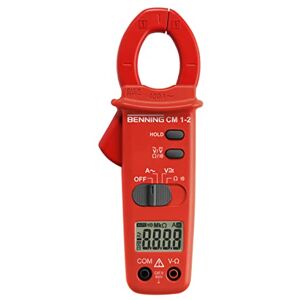 BENNING CM 1-2 Digital- Stromzangen-Multimeter (Anzeige digital, Strommessbereich/AC 0.1 A 400 A, 3 ½-stellige LCD-Anzeige (2000 Punkte, Zangenöffnung 30 mm, Durchgangsprüfung 20 Ohm) 44062, Rot, Schwarz BENNING CM 1-2 Digital- Stromzangen-Multimeter (Anzeige digital, Strommessbereich/AC 0.1 A 400 A, 3 ½-stellige LCD-Anzeige (2000 Punkte, Zangenöffnung 30 mm, Durchgangsprüfung 20 Ohm) 44062, Rot, Schwarz