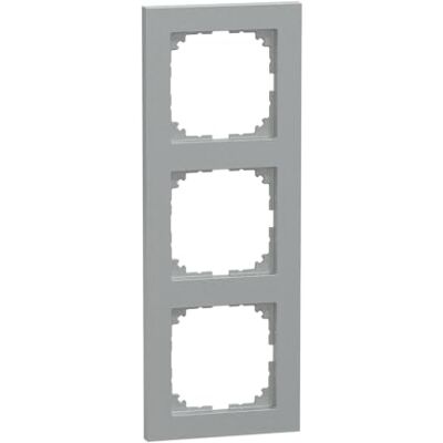 Schneider Electric Merten M-Pure Rahmen für Steckdosen und Schalter, 3-fach, IP20, aluminium, Artikelnummer MEG4030-3660 Schneider Electric Merten M-Pure Rahmen für Steckdosen und Schalter, 3-fach, IP20, aluminium, Artikelnummer MEG4030-3660